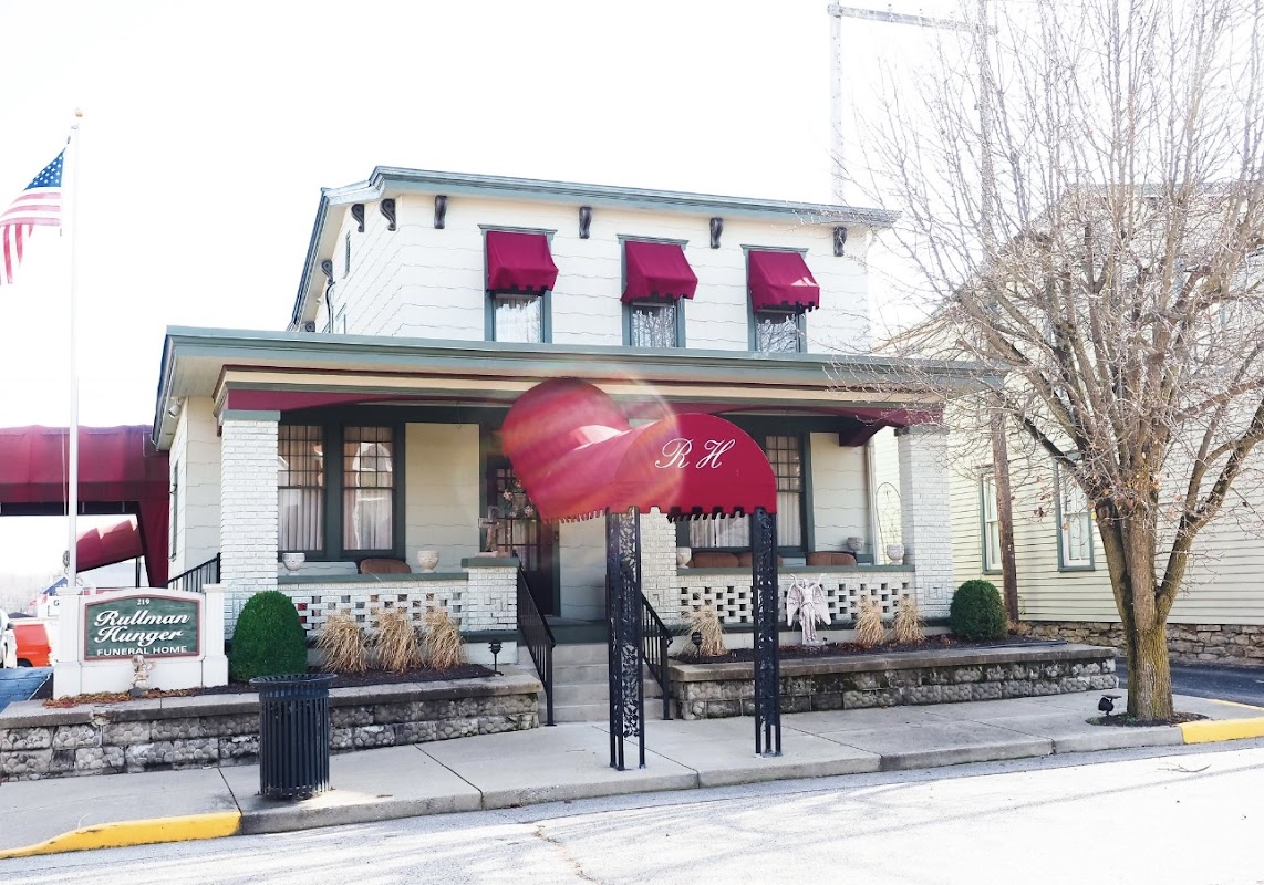 Rullman-Hunger Funeral Home building in Aurora, Indiana