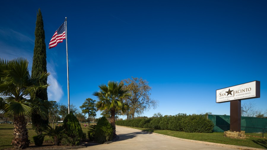 San Jacinto Memorial Park and Funeral Home building in Houston, Texas