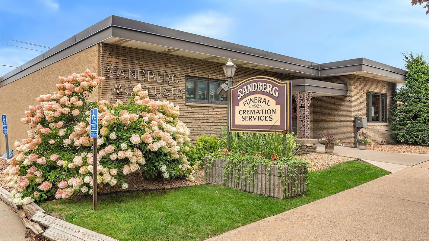 Sandberg Funeral & Cremation Services building in North Saint Paul, Minnesota