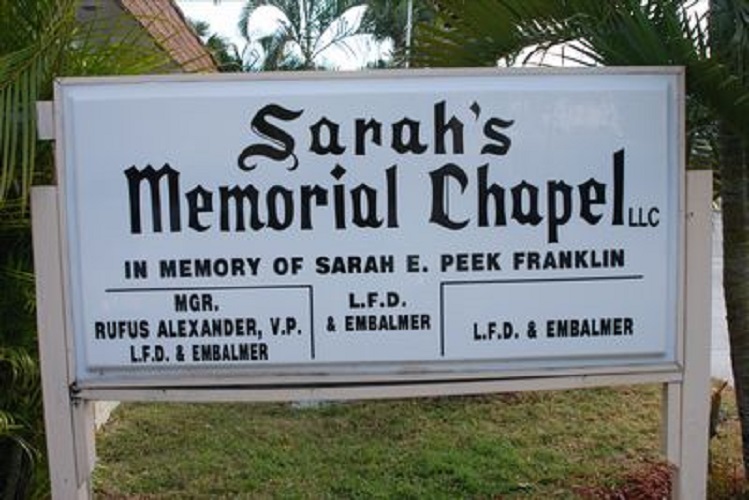 Sarah's Memorial Chapel building in Fort Pierce, Florida