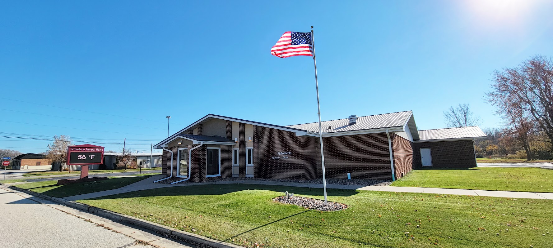 Schinderle Funeral Home building in Algoma, Wisconsin