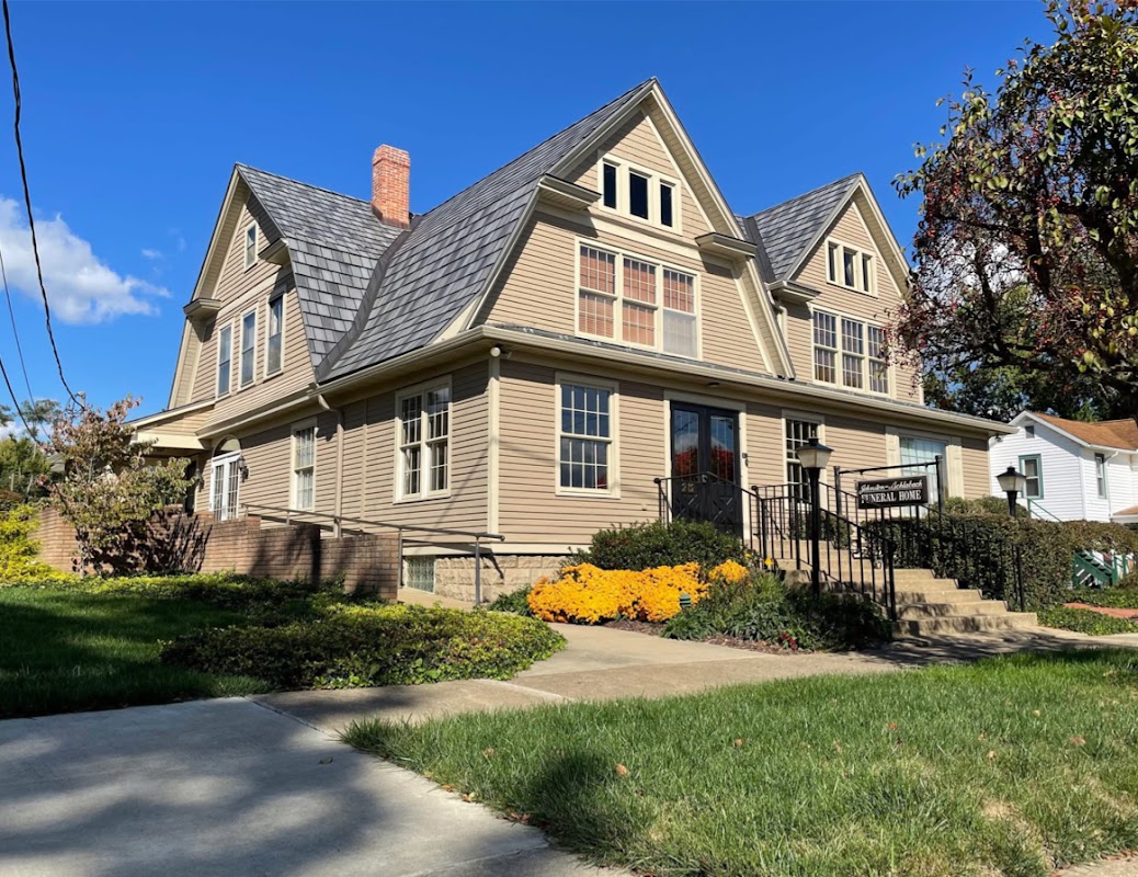Schlabach Funeral Home building in Shreve, Ohio