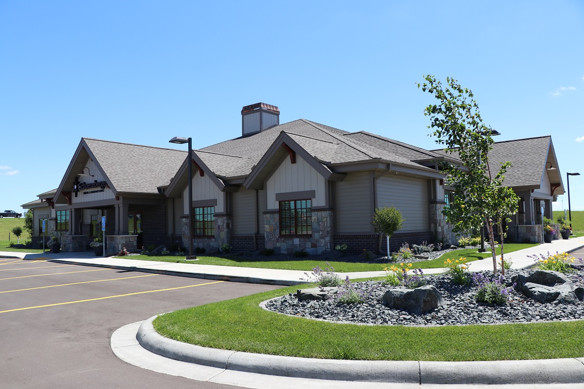 Schoeneberger Funeral Home building in Perham, Minnesota