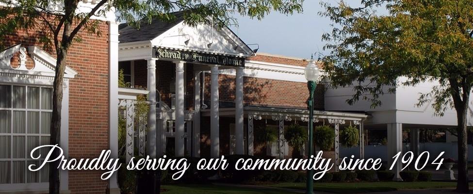Schrader-Howell Funeral Home building in Plymouth, Michigan