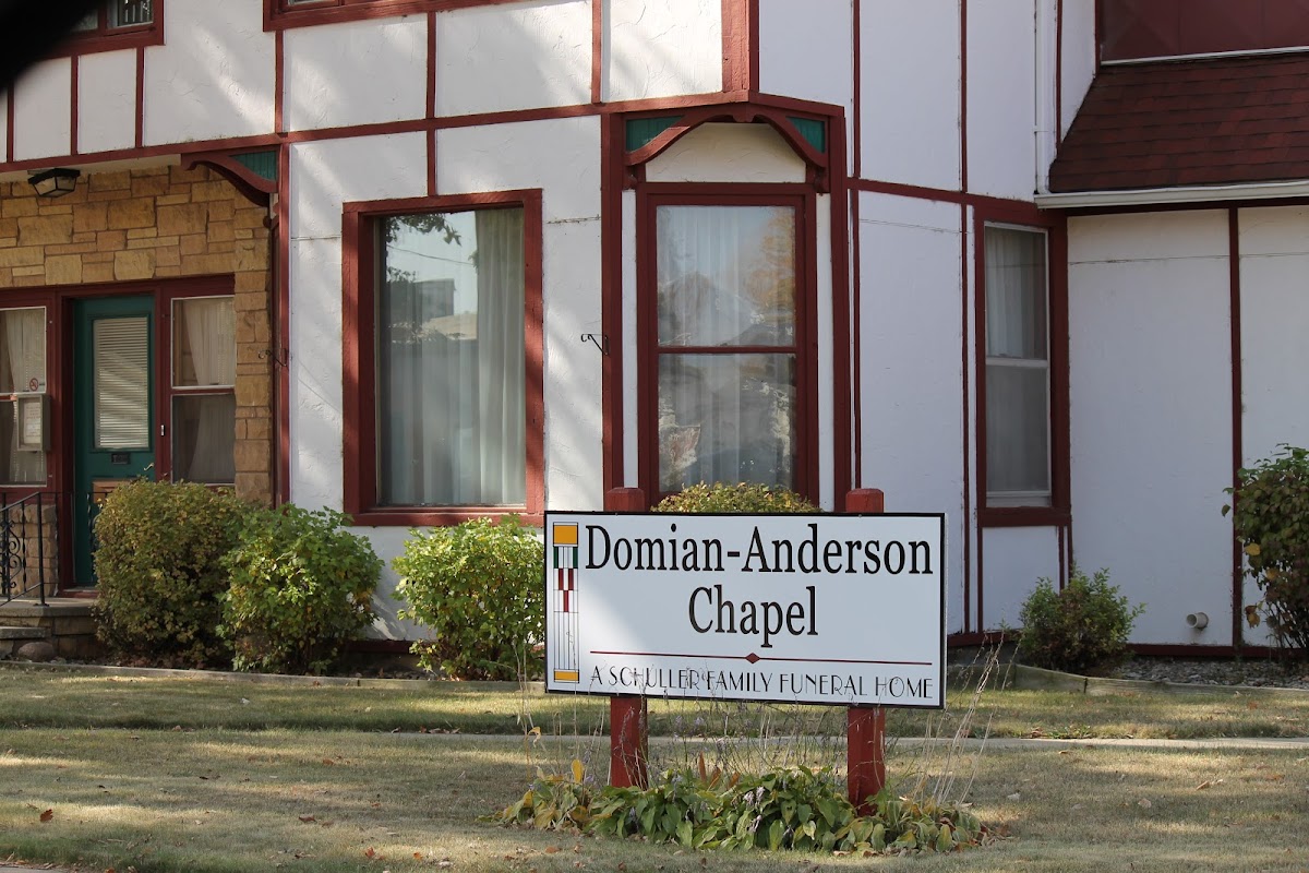 Schuller Family Funeral Home building in Bertha, Minnesota