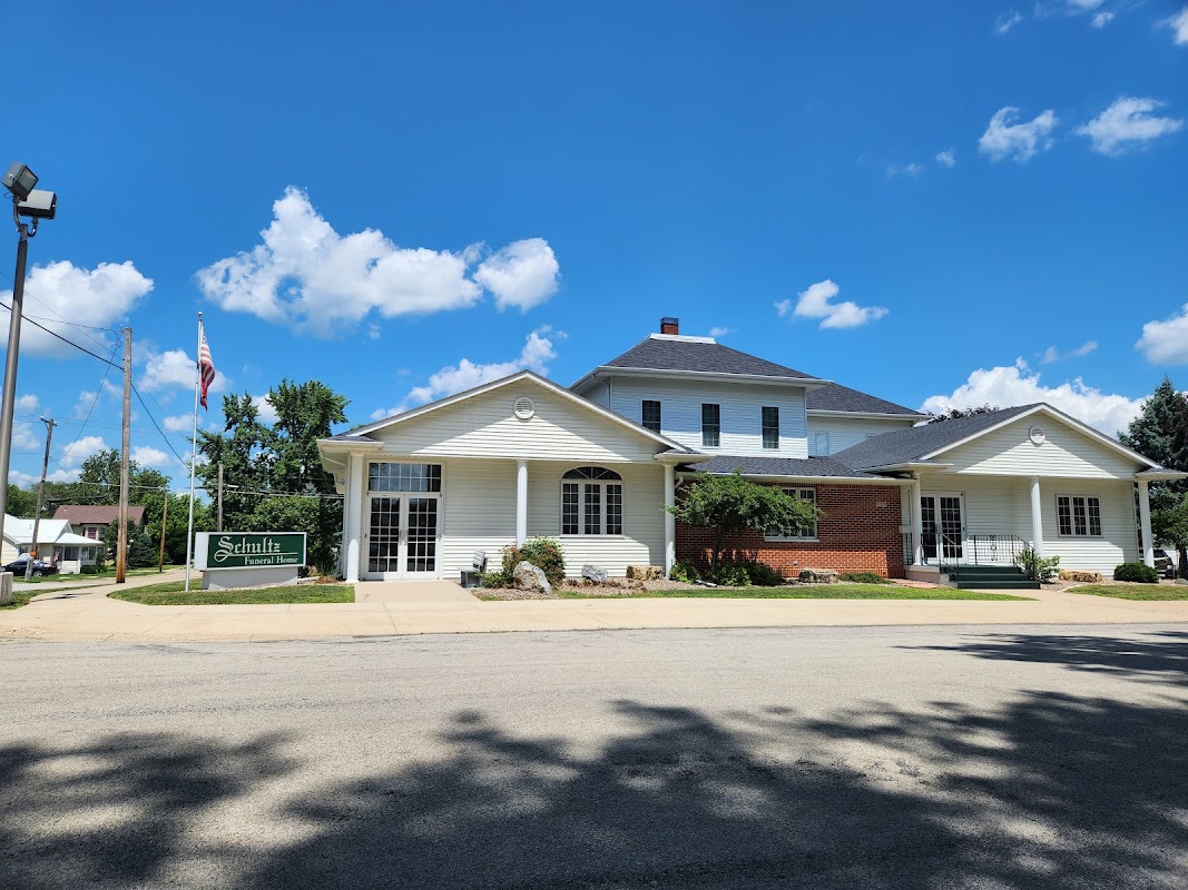 Schultz Funeral Homes building in Grand Mound, Iowa
