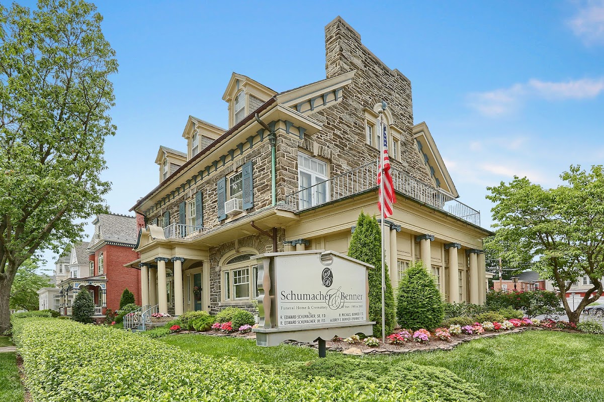 Schumacher & Benner Funeral Home & Crematory building in Pottstown, Pennsylvania