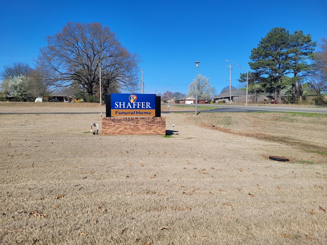 Shaffer Funeral Home building in Ozark, Arkansas