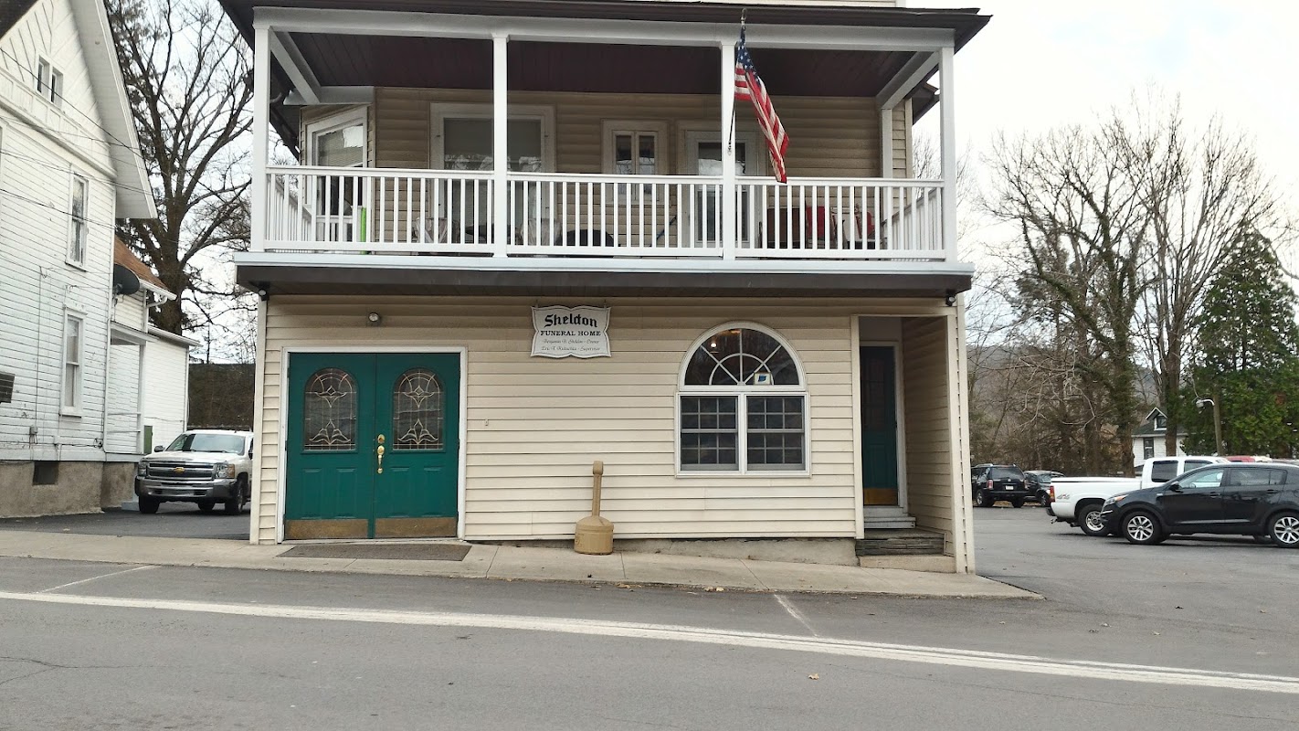 Sheldon Funeral Homes building in Laceyville, Pennsylvania