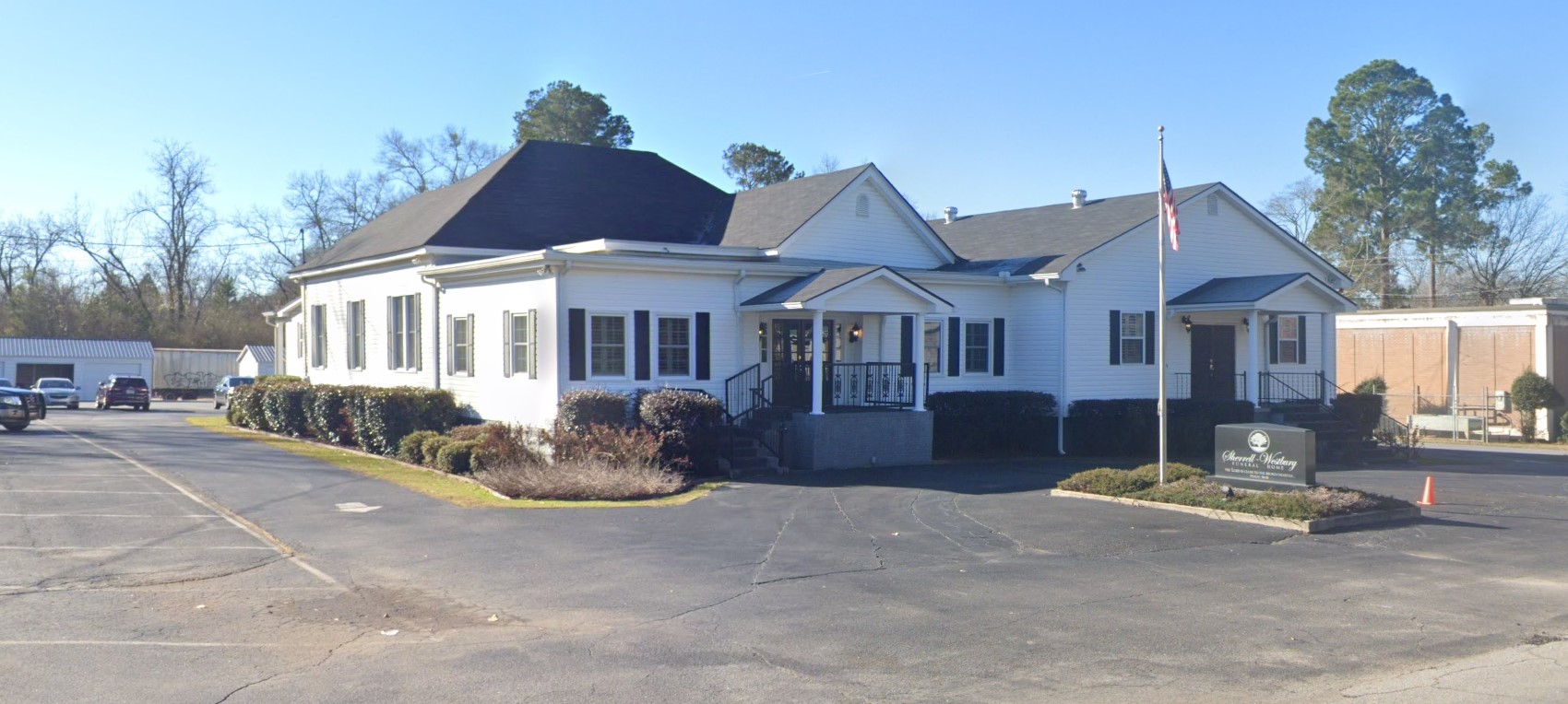 Sherrell Westbury Funeral Home building in Jackson, Georgia