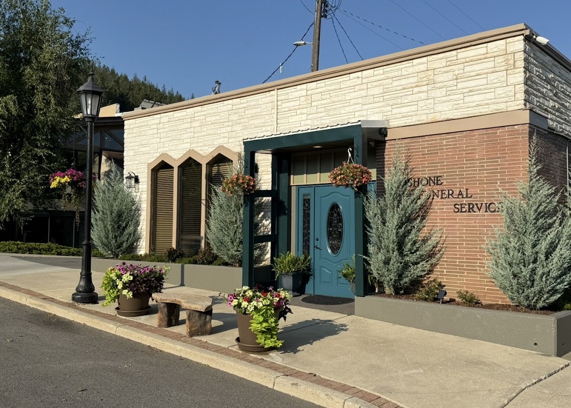 Shoshone Funeral Service building in Kellogg, Idaho