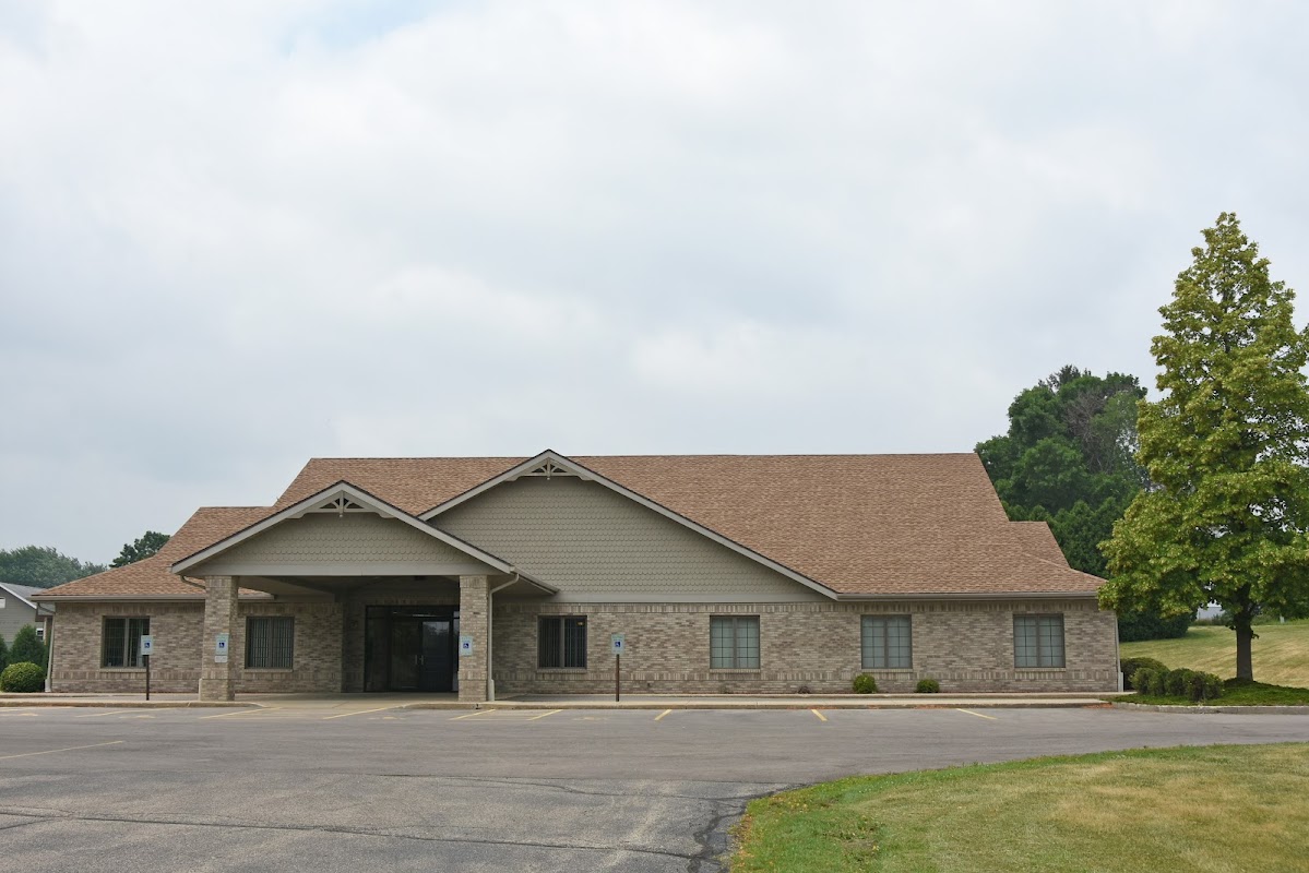 Shriner-Hager-Gohlke Funeral Home building in Monroe, Wisconsin