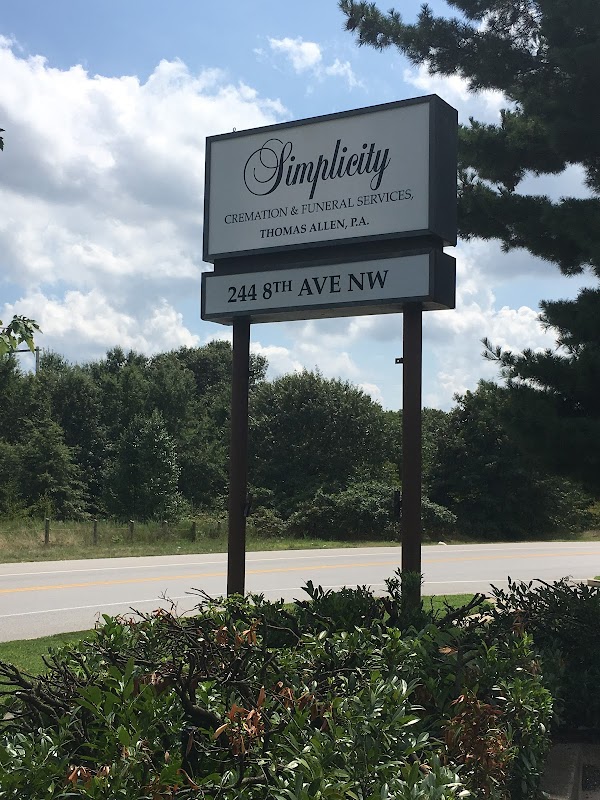 Simplicity Cremation & Funeral Services building in Glen Burnie, Maryland