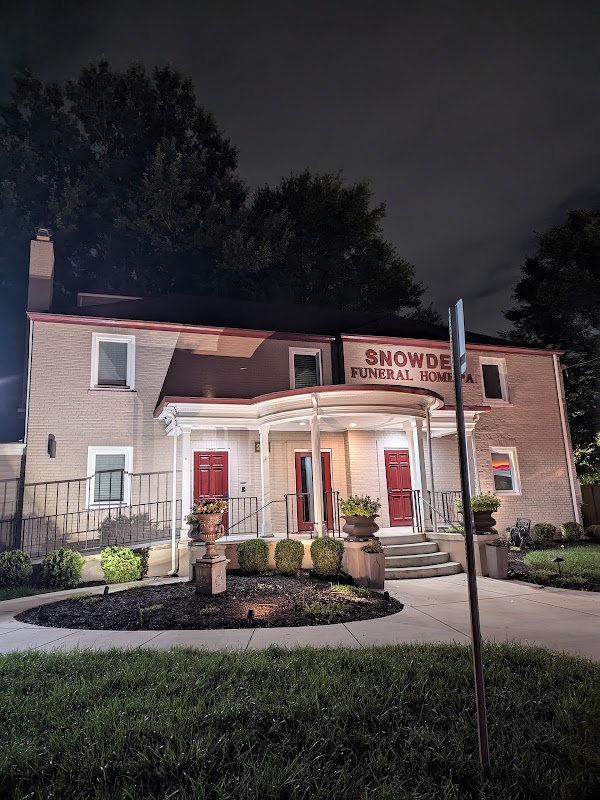 Snowden Funeral Home building in Rockville, Maryland