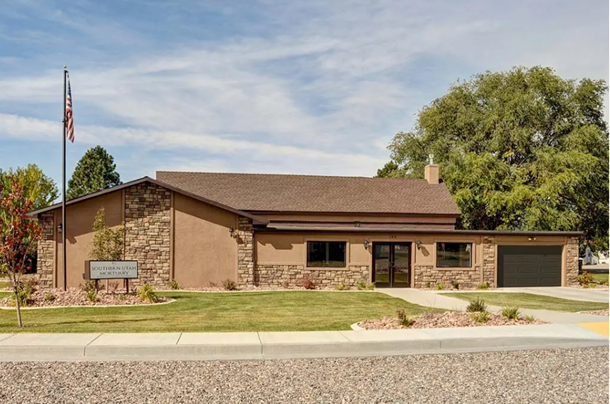 Southern Utah Mortuary building in Beaver, Utah