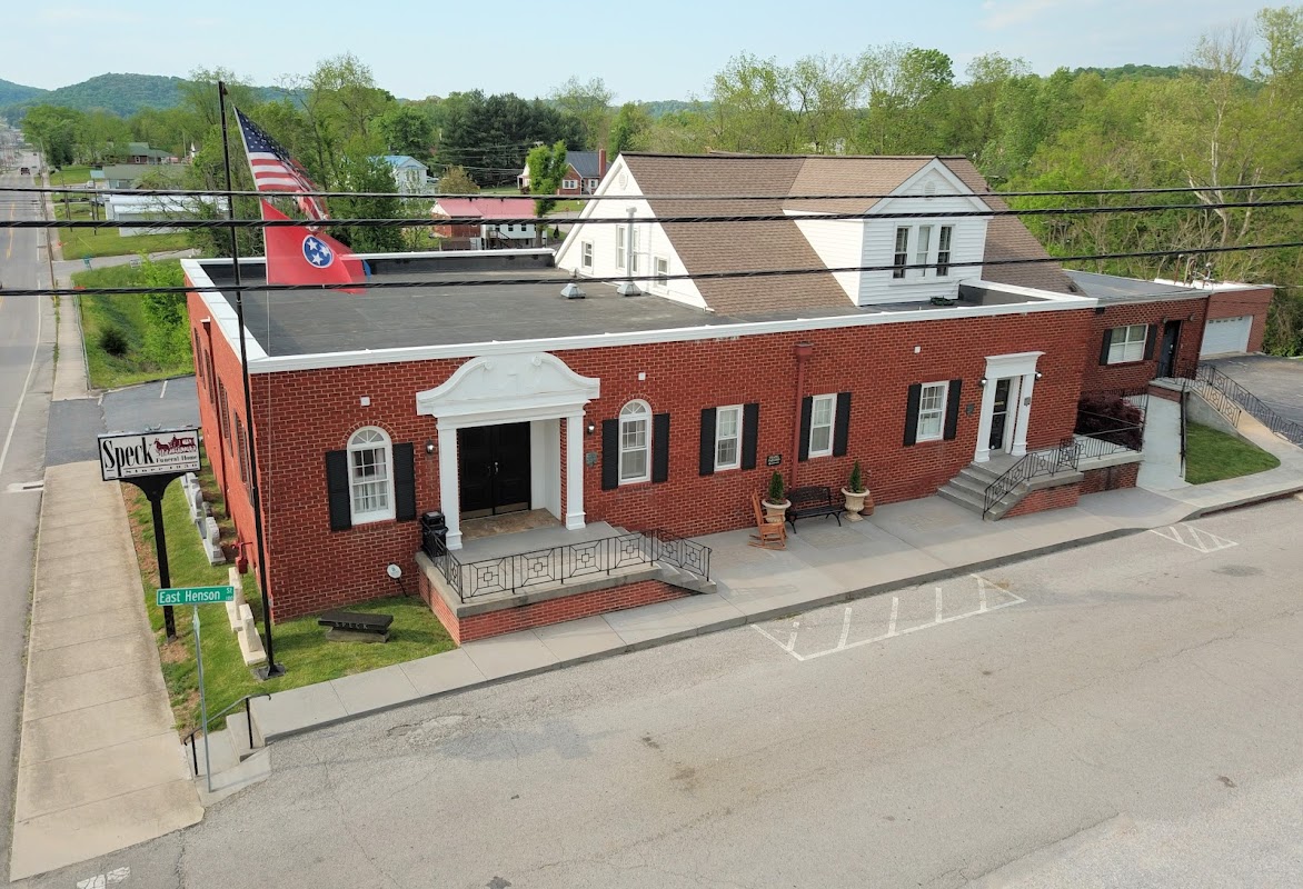 Speck Funeral Home building in Livingston, Tennessee