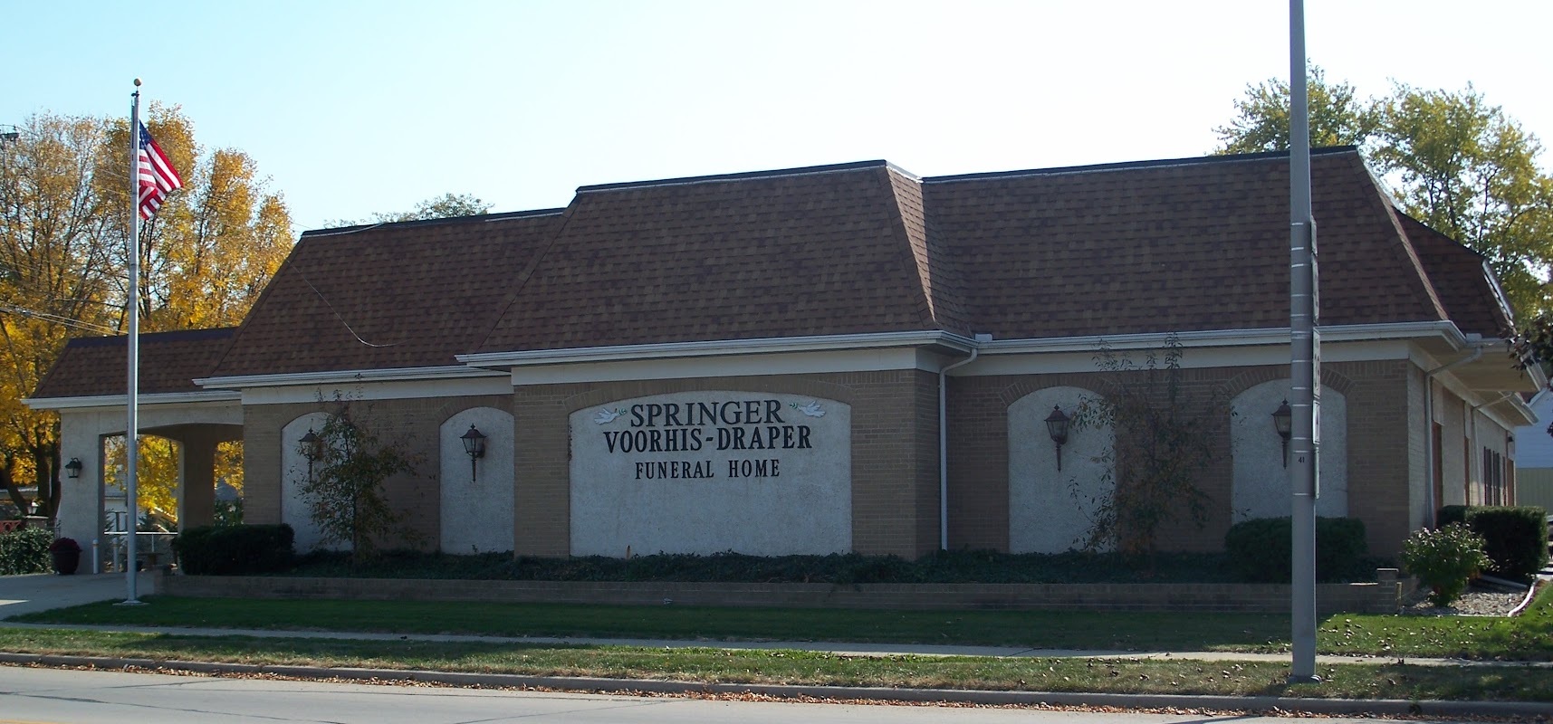 Springer-VoorhisDraper Funeral Home building in Monticello, Indiana