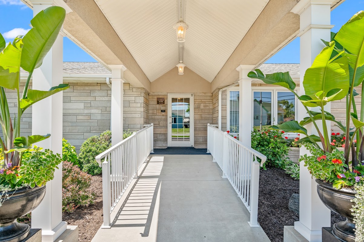 Spurgeon Funeral Home building in Brownstown, Indiana