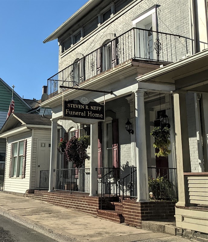 Steven R. Neff Funeral Home building in Millheim, Pennsylvania