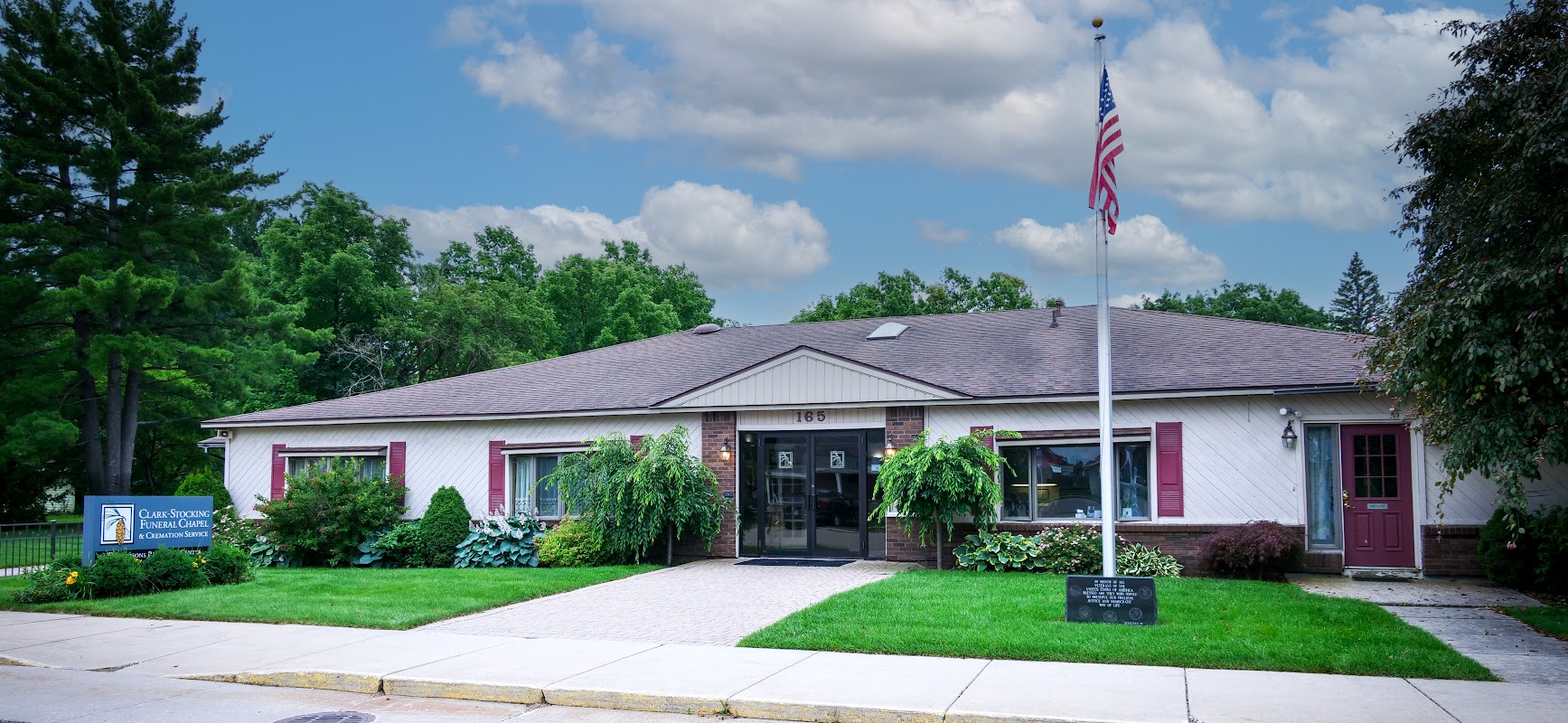 Stocking Funeral Home building in Harrison, Michigan