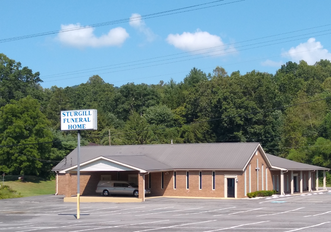 Sturgill Funeral Home building in Coeburn, Virginia