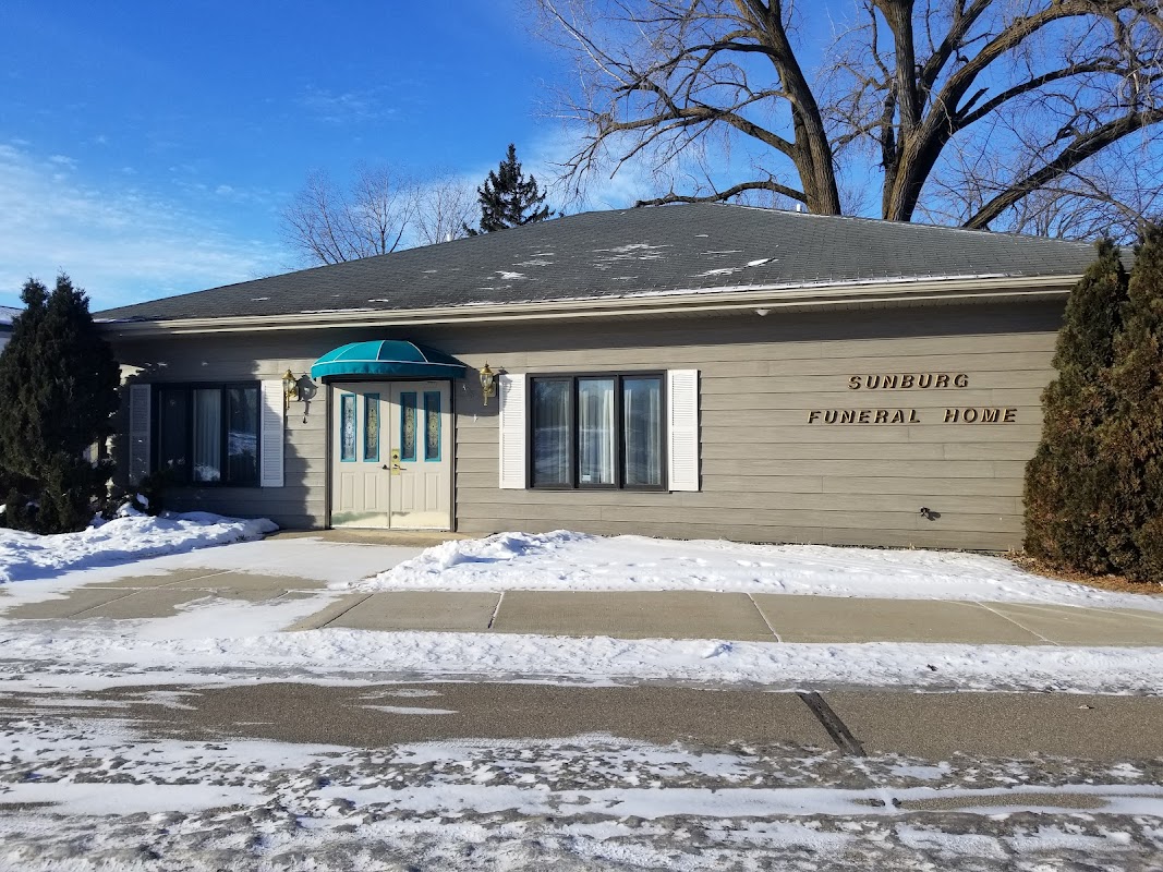 Sunburg Funeral Home building in Sunburg, Minnesota