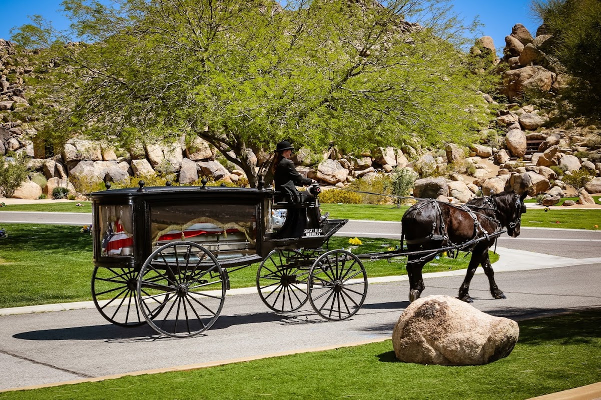 Sunset Hills Mortuary building in Apple Valley, California