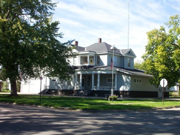 Svoboda Funeral Home building in Schuyler, Nebraska
