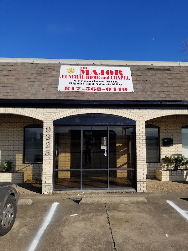The Major Funeral Home & Chapel building in Fort Worth, Texas