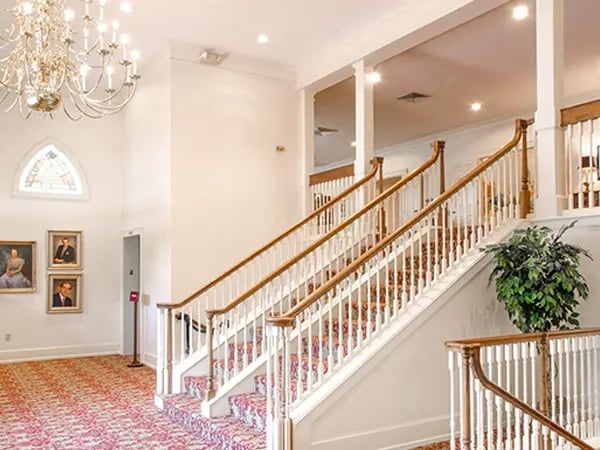 The McDougalds Funeral Home building in Anderson, South Carolina
