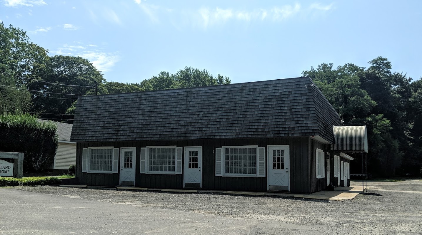 The Shelter Island Funeral Home building in Shelter Island, New York