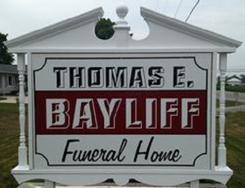 Thomas E. Bayliff Funeral Home building in Spencerville, Ohio
