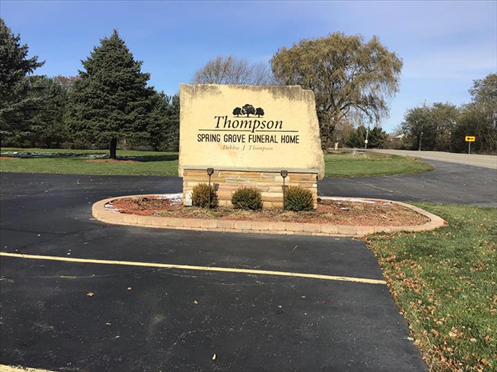Thompson Spring Grove Funeral Home building in Spring Grove, Illinois