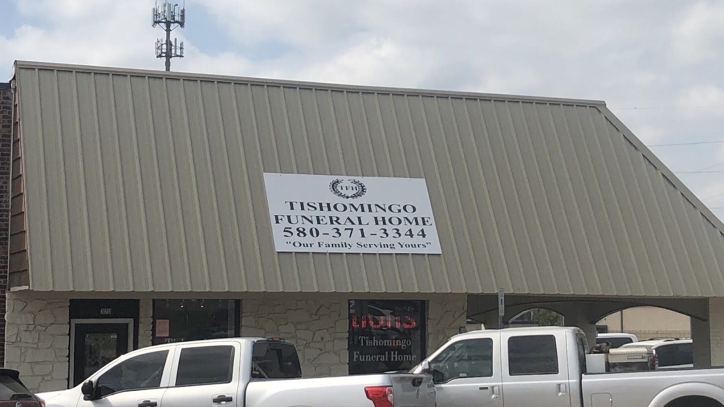 Tishomingo Funeral Home building in Tishomingo, Oklahoma