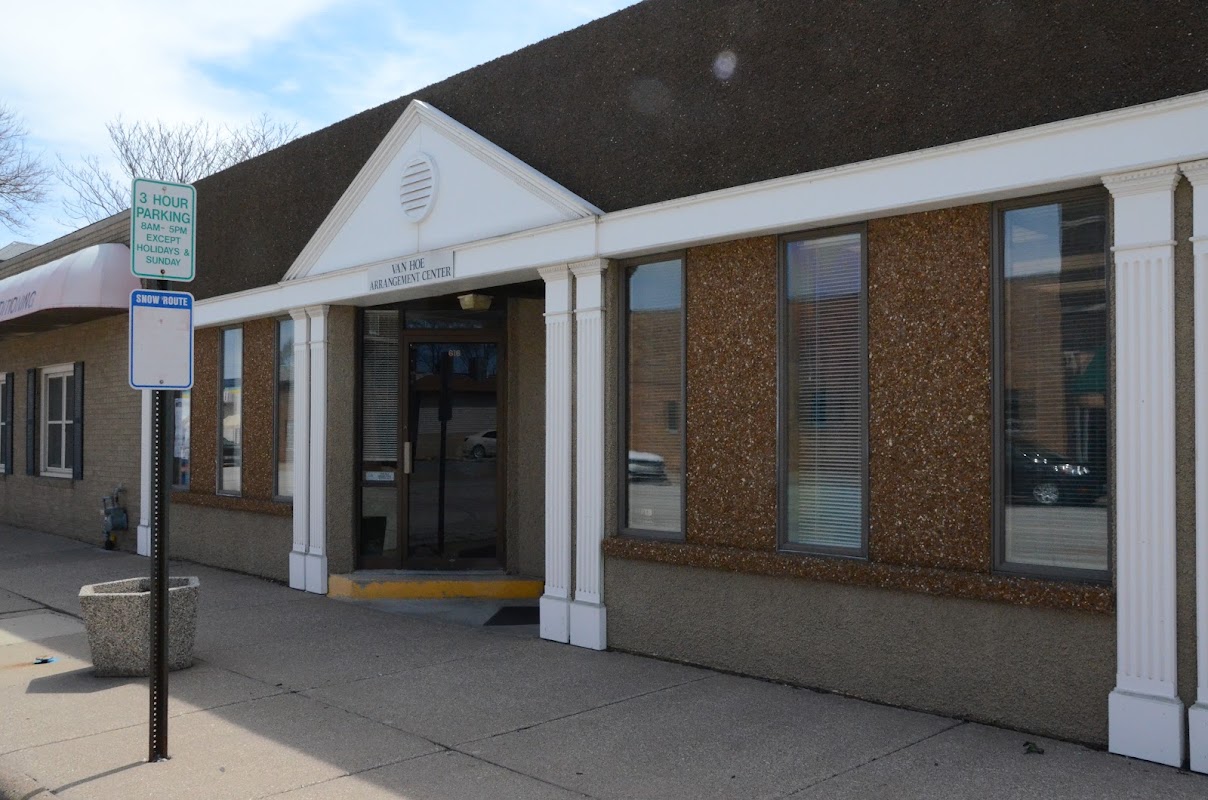 Van Hoe Funeral Home building in East Moline, Illinois