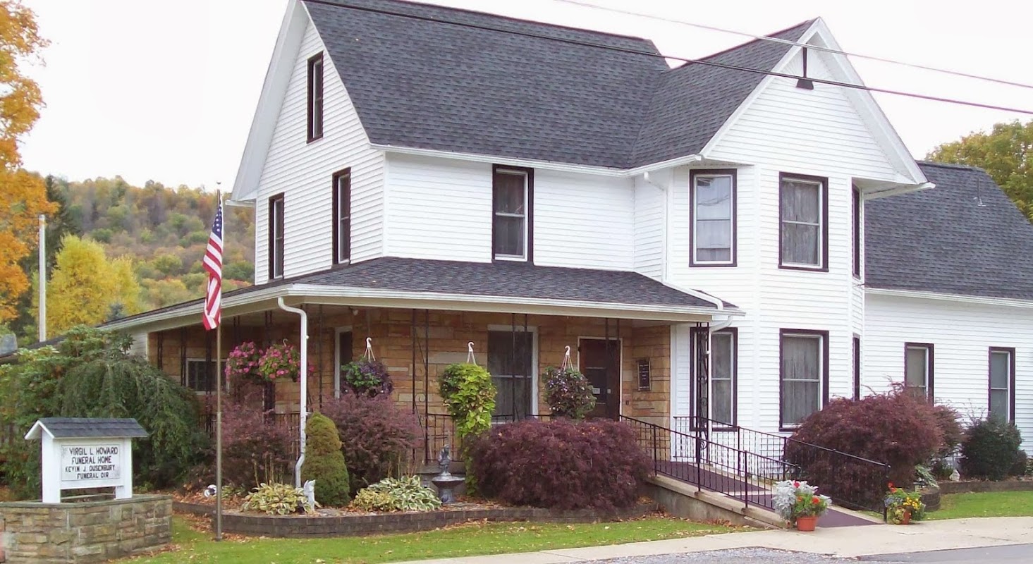 Virgil L. Howard Funeral Home building in Shinglehouse, Pennsylvania