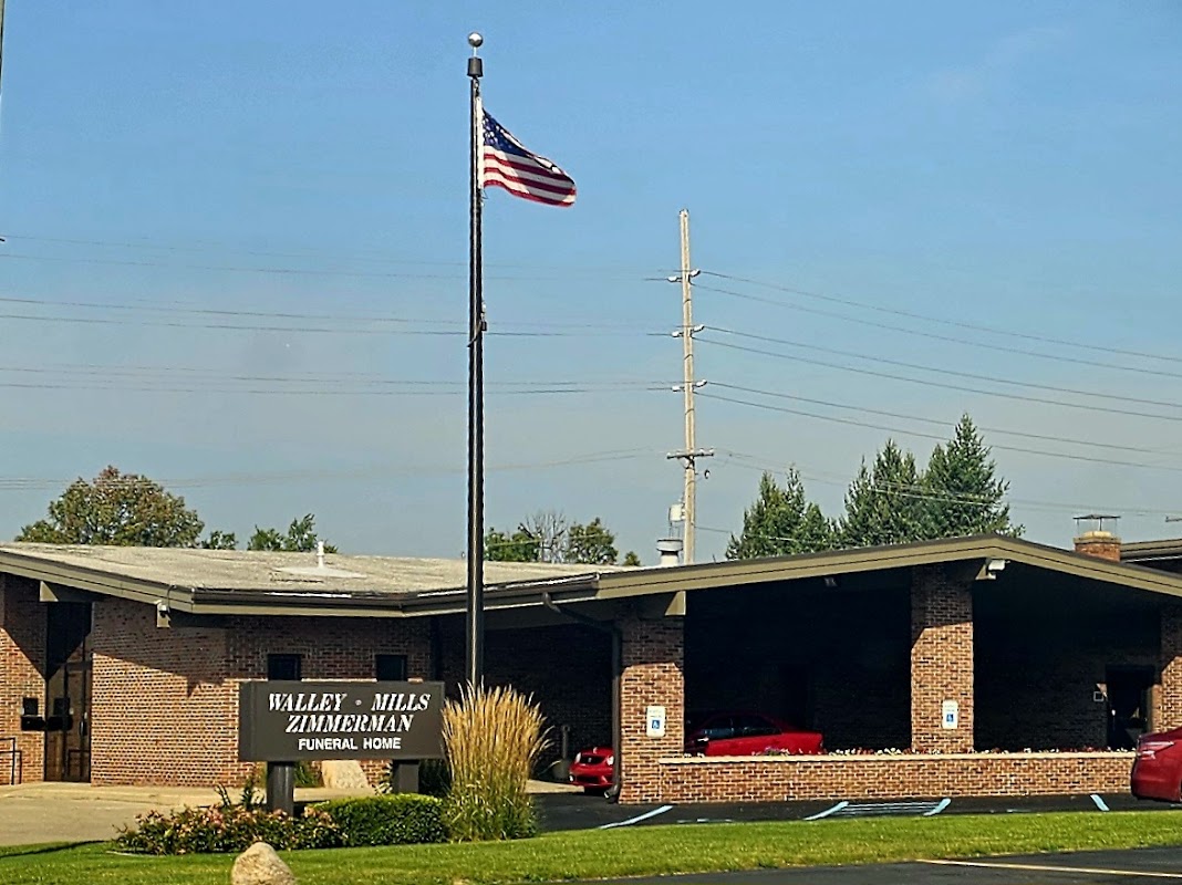 Walley-Mills-Zimmerman Funeral Home building in Elkhart, Indiana