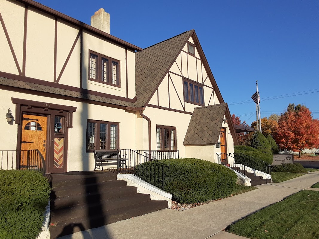 Weicht Funeral Home building in Angola, Indiana