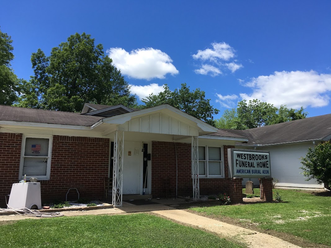 Westbrooks Funeral Home building in Aberdeen, Mississippi