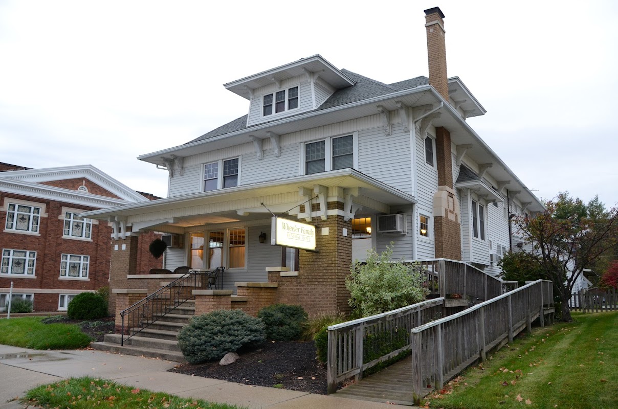 Wheeler Family Funeral Home Baker Chapel building in Flora, Indiana