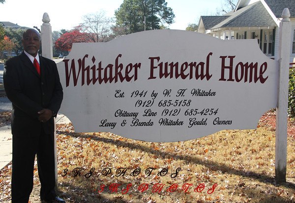 Whitaker Funeral Home building in Metter, Georgia