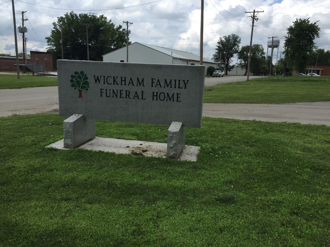 Wickham Family Funeral Home building in Cherryvale, Kansas