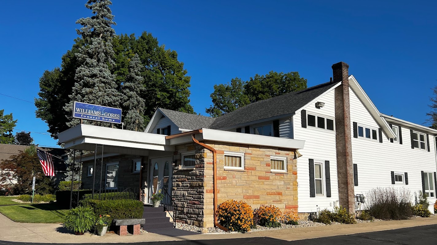 Williams-Gores Funeral Home building in Delton, Michigan