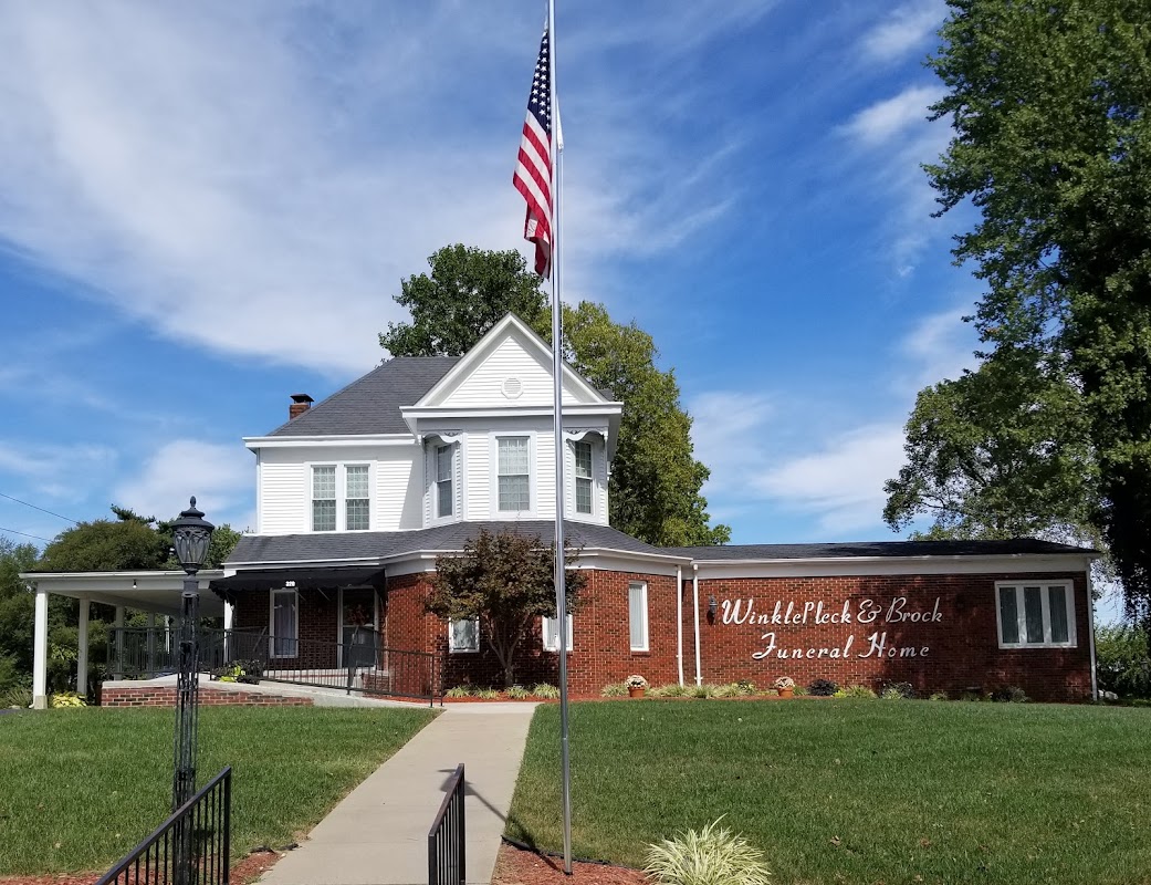 Winklepleck & Brock Funeral Home building in Brownstown, Indiana
