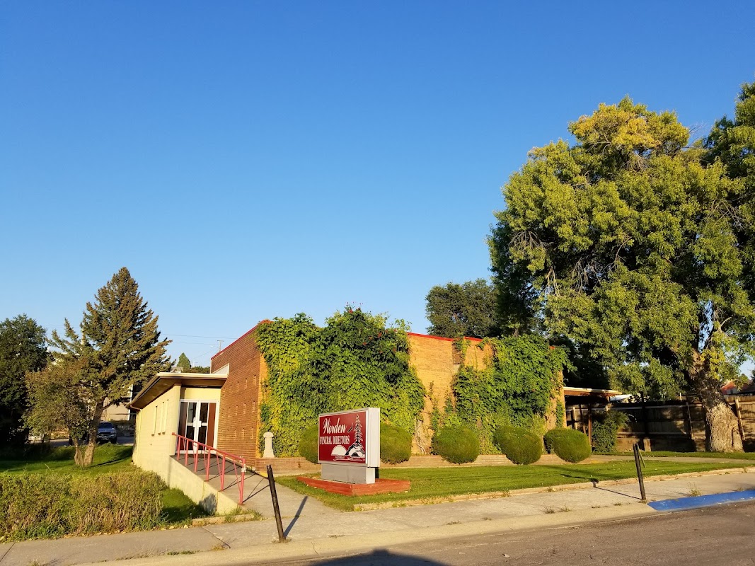 Worden Funeral Directors building in Newcastle, Wyoming