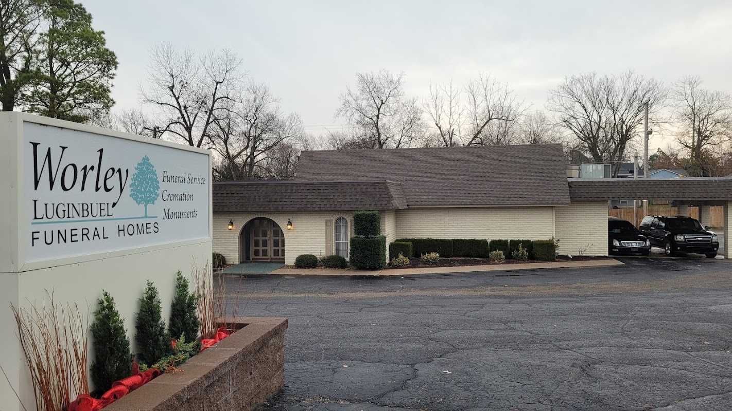 Worley-Luginbuel Funeral Home building in Grove, Oklahoma