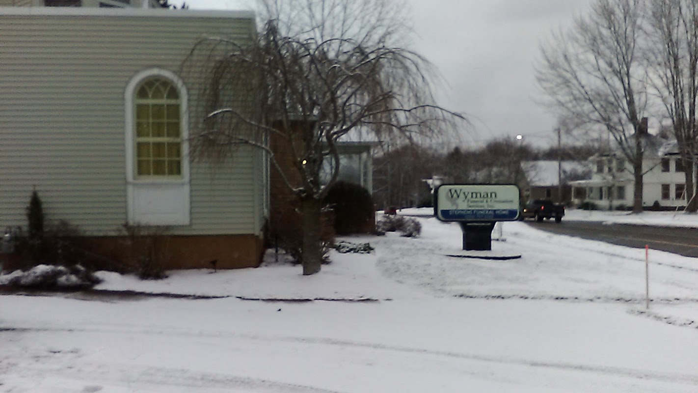 Wyman Funeral & Cremation Services building in Scottville, Michigan