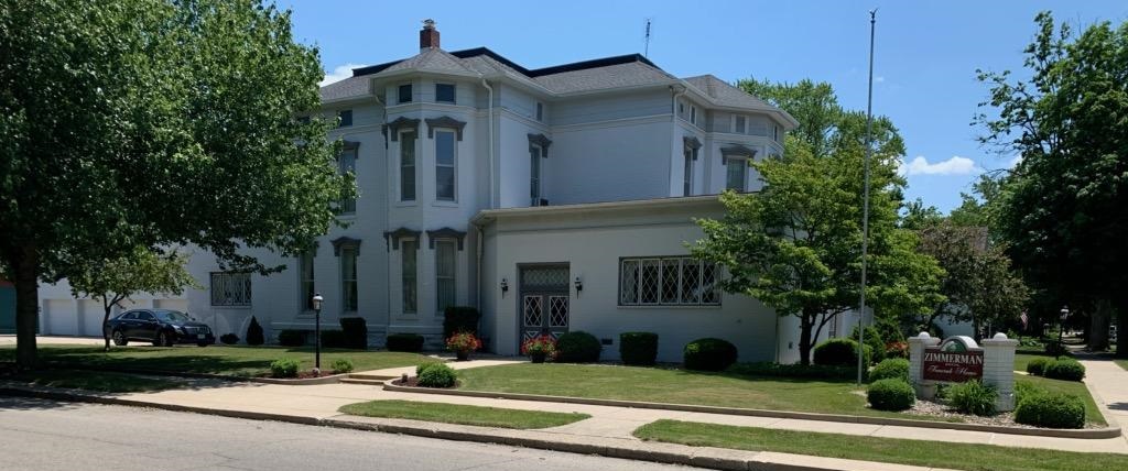 Zimmerman Brothers Funeral Home building in Rochester, Indiana